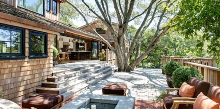 Outdoor Oasis Deck Patio with tree